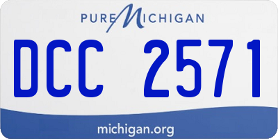 MI license plate DCC2571