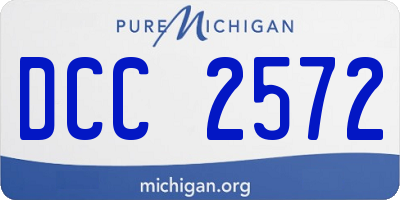 MI license plate DCC2572