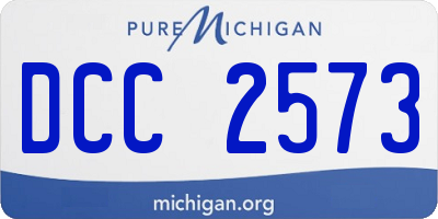 MI license plate DCC2573