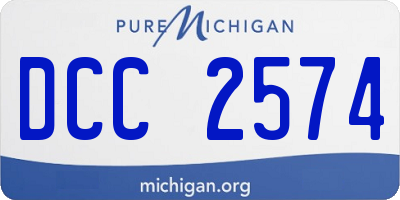 MI license plate DCC2574