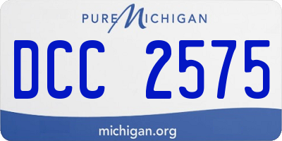 MI license plate DCC2575