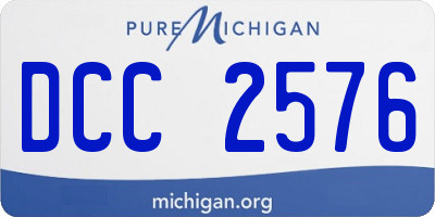MI license plate DCC2576