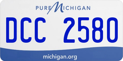 MI license plate DCC2580
