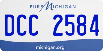 MI license plate DCC2584