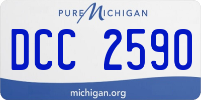 MI license plate DCC2590