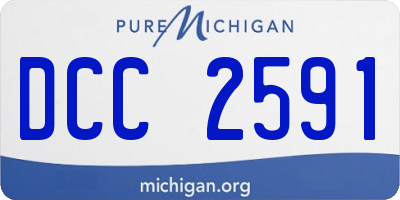 MI license plate DCC2591