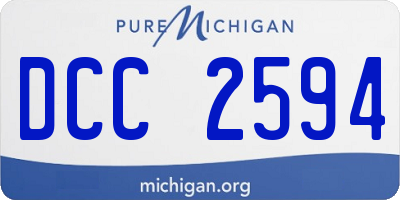 MI license plate DCC2594