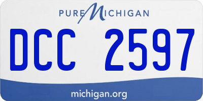 MI license plate DCC2597
