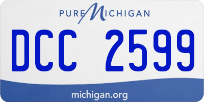 MI license plate DCC2599