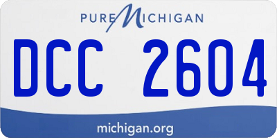 MI license plate DCC2604