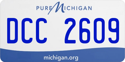 MI license plate DCC2609