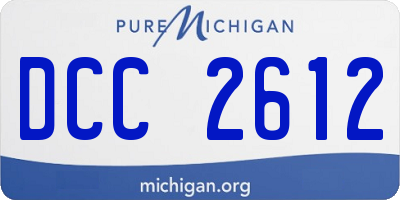 MI license plate DCC2612