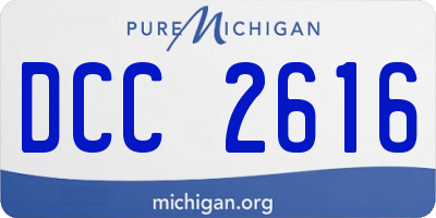 MI license plate DCC2616