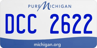 MI license plate DCC2622