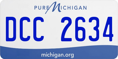 MI license plate DCC2634