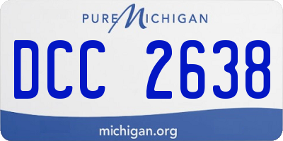 MI license plate DCC2638