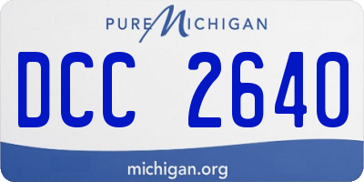 MI license plate DCC2640