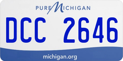 MI license plate DCC2646