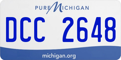 MI license plate DCC2648