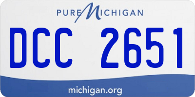 MI license plate DCC2651