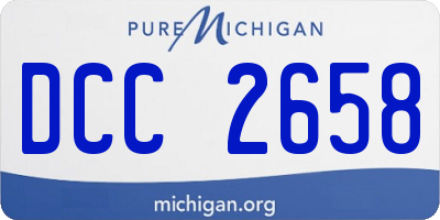 MI license plate DCC2658
