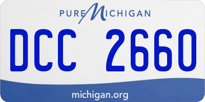 MI license plate DCC2660