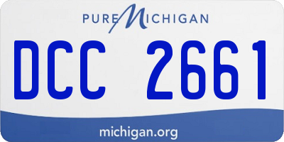 MI license plate DCC2661