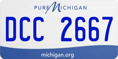 MI license plate DCC2667