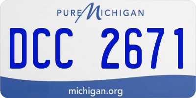 MI license plate DCC2671