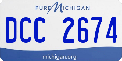 MI license plate DCC2674