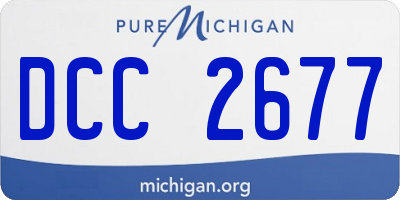 MI license plate DCC2677