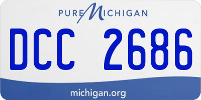 MI license plate DCC2686