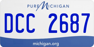MI license plate DCC2687