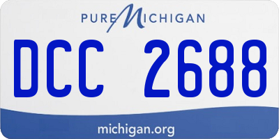 MI license plate DCC2688