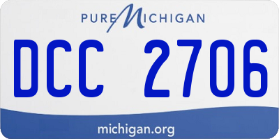 MI license plate DCC2706