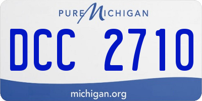 MI license plate DCC2710