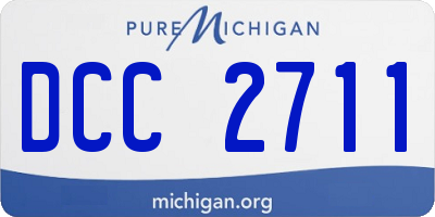 MI license plate DCC2711