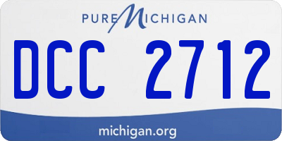 MI license plate DCC2712