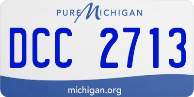 MI license plate DCC2713