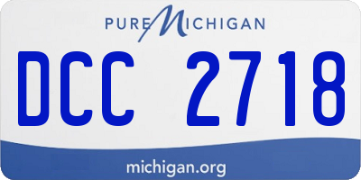 MI license plate DCC2718