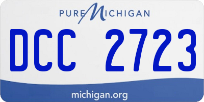 MI license plate DCC2723