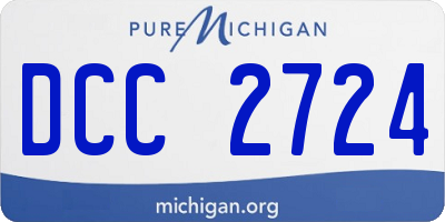 MI license plate DCC2724
