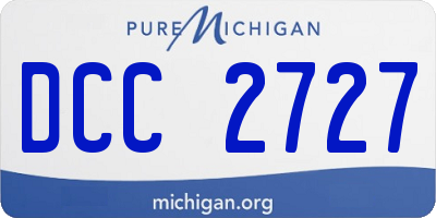 MI license plate DCC2727