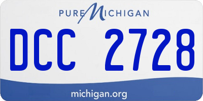 MI license plate DCC2728
