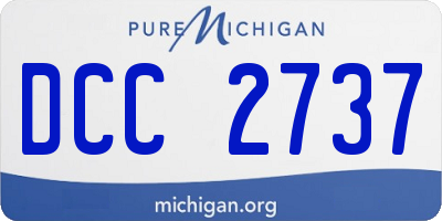 MI license plate DCC2737