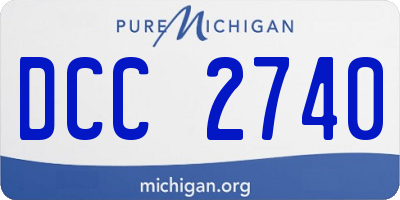 MI license plate DCC2740