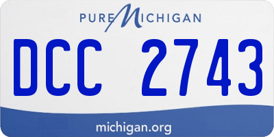 MI license plate DCC2743