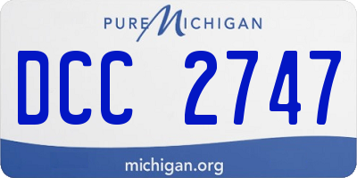 MI license plate DCC2747