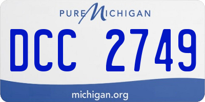MI license plate DCC2749
