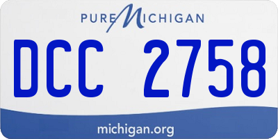 MI license plate DCC2758